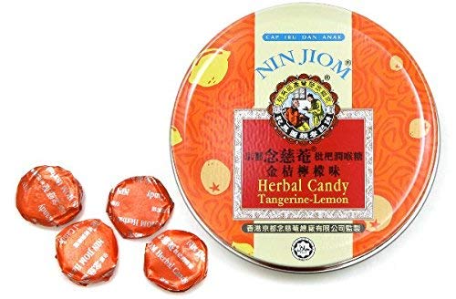 2-пакет нин jiом билки бонбони / прирачник за лимон / природни растителни екстракти / овошен вкус / освежува здив / смирува грло / калење жед