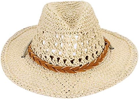 Иода слама каубојска сончева капа за жени/дете што може да се обликува западен стил земја UPF 50+ капа