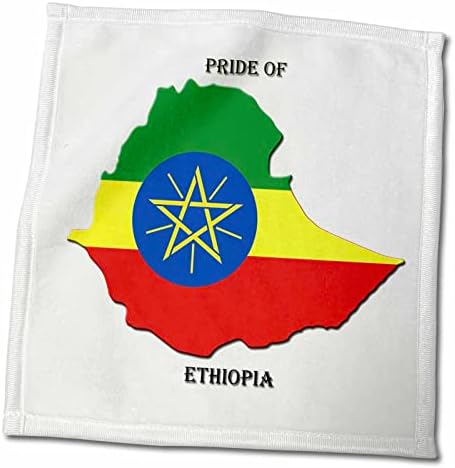 3Drose Sandy Mertens Flags of the World - Знаме на Етиопија на мапа - крпи