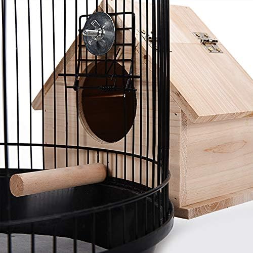 ОМЕМ Птици Гнезда Папагал Куќа Дрвена Кутија За Размножување Птичји Кафези Стојат Додатоци