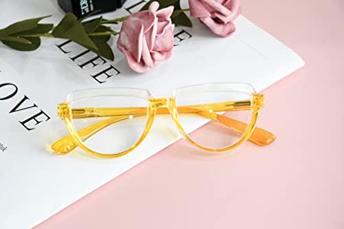 Очила за очила за жени кои читаат голема рамка - преголеми дами читатели на дизајн на половина месечина