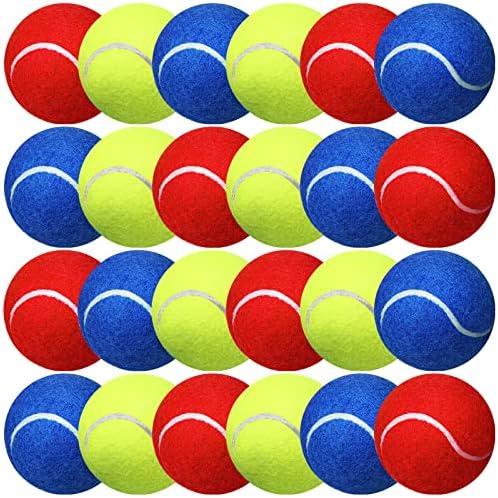 24 пакувања тениски тенис топка топка за кучиња миленичиња тенис топка мини кученца топки играчки за големи и средни мали кучиња тренинг, вежбање