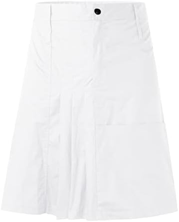 Менски панталони 42х34 Менс моден случајн шкотски стил ретро цврст џеб плетен здолниште