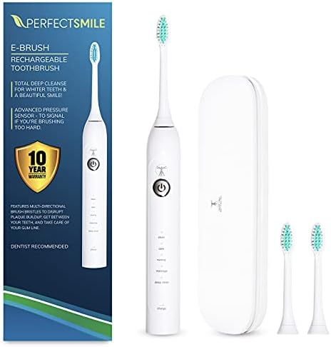 Cri Naturals Совршена насмевка Е-четка за полнење електрична четка за заби, сензор за притисок со тајмер, 5 режими за четкање, 31,000