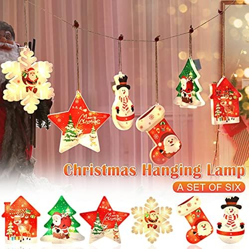 12k70k Божиќни прозорец светла LED висечки завеса светло венец Божиќно дрво декорација