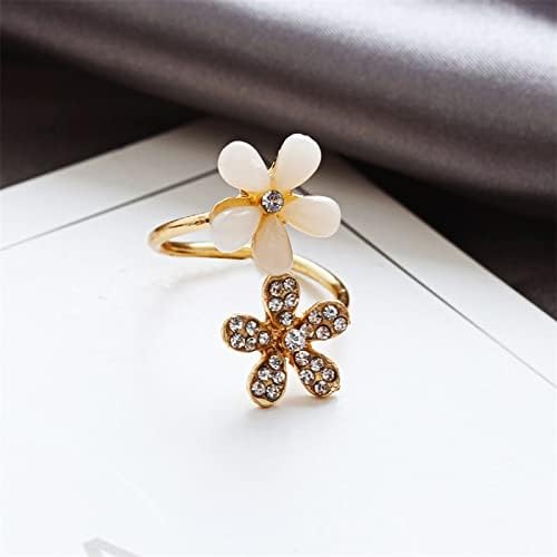 Женски накит прстени Опал цвет отворен венчален прстен микро цвет симулиран дијамантски прстен за жени прстени за ангажман ветуваат прстен