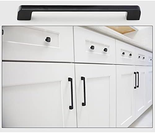 Zerniple 135 mm црна рачка Повлечете цврста алуминиумска легура фиока за гардероба рачка влечење кујнски кабинет рачки на шкафчиња копчиња