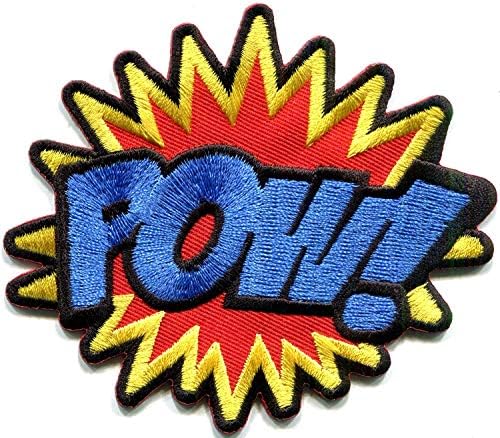 Pow! Суперхерој стрипови ретро забавно извезено аплициско железо за печ