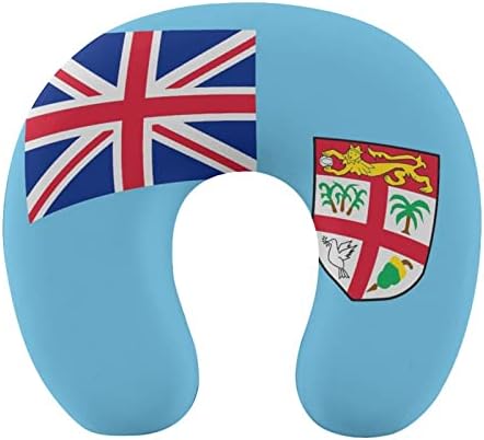 Фиџи Знаме Вратот Перница У Облик Меморија Пена Патување Главата Поддршка Перница За Жени Мажи
