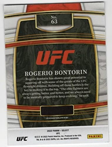 Rogerio Bontorin RC 2022 Panini Изберете Blue 63 Rookie UFC MMA Fighting Concourse