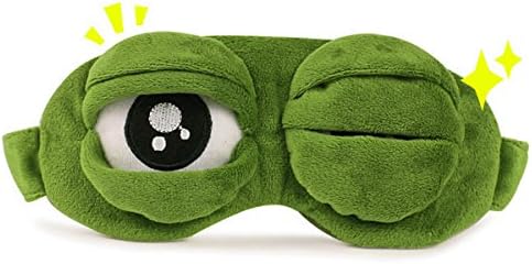 Van Caro 3D Unisex Frog Eye Mask Eye Mask Blindfold-Super Super Shade Shade Cover, цртани филмови за залепење на очите за слепеници за