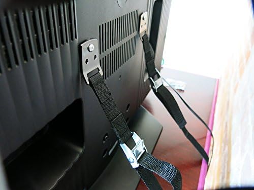 FitFabhome TV & мебел за безбедност на безбедносни ленти за безбедност | Премиум метални делови | Вклучен хардвер за монтирање | Бебе-доказ и доказ за земјотрес од вртење