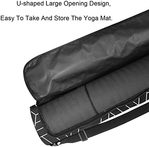 Llnsupply Јога Мат торба, јога -теретана торба со трајни Оксфорд - двојни патенти, големо отворање и прилагодлива лента во форма на У,