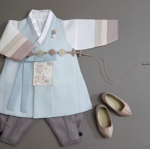 Корејско момче Ханбок 100 дена ~ 10y/o Корејски традиционален фустан 3 бои бебе деца Ханбок