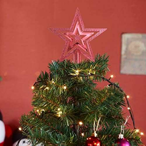 TENDYCOCO 4 инчен Божиќ И Нова Година Дрво Ѕвезда Сјај Ѕвезда Дрво Топер Божиќ Одмор Дома Партија Декорација