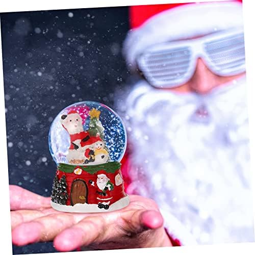 Абоофан 6 парчиња Божиќна кристална топка стакло Снег Глобус Дедо Мраз снег глобус природен снег глобус снег глобус фенер Божиќни