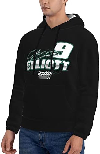 Dowrap Chase Elliott 9 Men's Pullover Hoodie Hoodie Casual Hooded Sweatshirt Најдобри дуксери за спортска облека со џеб со џеб