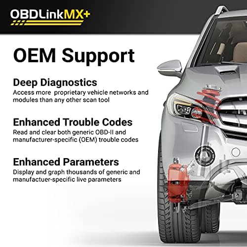 ObdLink MX+ OBD2 Bluetooth скенер за iPhone, Android и Windows
