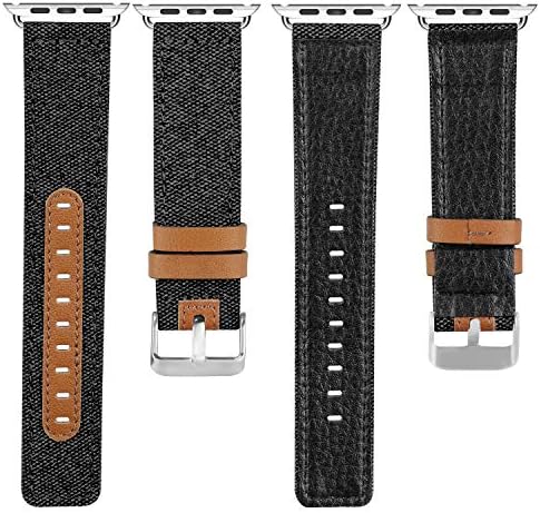 Skylet Leather Bands компатибилни со Apple Watch Band 49mm 45mm 44mm 42mm 41mm 38mm 40mm мажи за iWatch Ultra SE Series 8 7 6 5 4