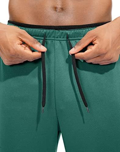 G Постепени машки џемпери со џебови со патенти отворени дно атлетски панталони за мажите тренингот, џогирање, трчање, дневна
