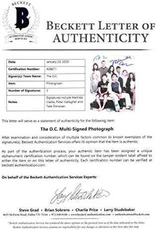 О.Ц. Фрли автограмирана фотографија од 8х10 инчи Бекет Бас сертификат - потпишан од Мелинда Кларк +2