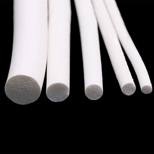 Силиконска гумена пена тркалезна лента, 1,5мм- 20мм бела лента за сунѓер со кабел за пенење, заптивка за поддршка на шипки за кружна пена