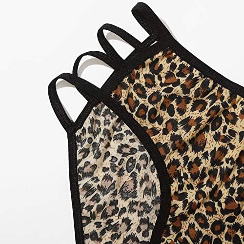 Nyybw Womenените секси чипка проucирна долна облека печати подлога чиста чипка леопард резервоар за жени блуза