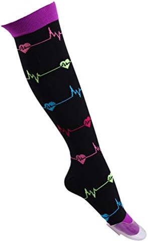 Healifty поддршка Socks3 Пар на компресивни чорапи долги модни обични екипи на еластичноста еластичност удобна чорапи големина S/m