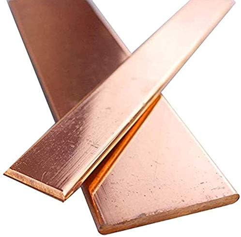 Бакарен лист Yiwango 4pcs 100mm/3,9 T2 Cu метал рамна лента DIY занаетчиство Метална обработка на дебелина 3мм, ширина 10мм чист бакарен