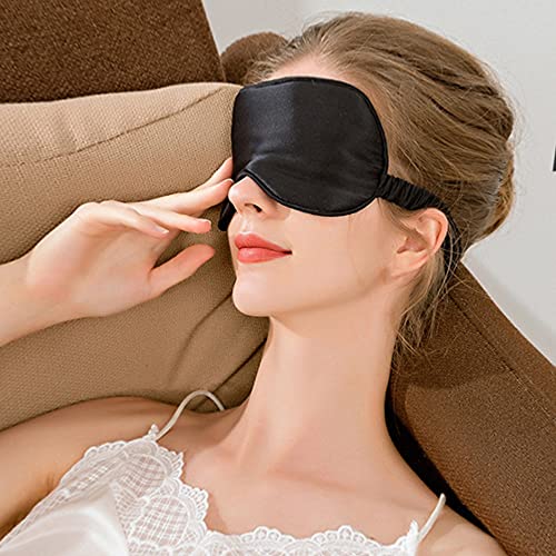 Маска за очи 22 Мама чиста свила од црница со еластична лента за цел ноќен сон што може да се користи за дишење мазно око за очи за спиење