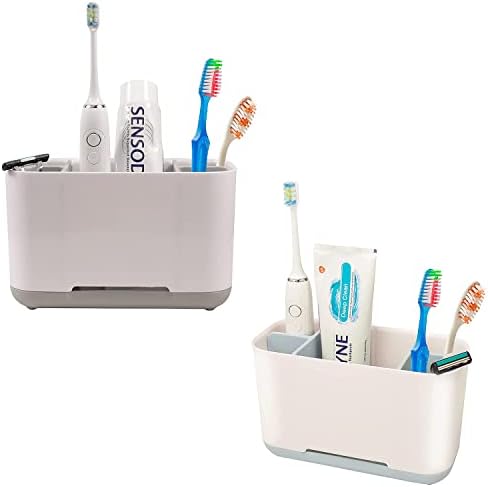 Држач за четкичка за заби со дренажна дупка, складирање за електрична четка за заби/паста за заби/четка за шминка/брич/чешел ECT, држач