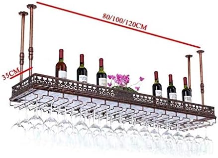 Држач за вино Арвеал вино стакло држач наопаку за вина решетката Едноставен стил Ironелезно виси вино стаклена решетка за декорација