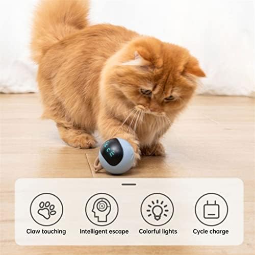 SXNBH Автоматска мачка играчка интерактивна паметна електрична топка USB USB полнење на само-ротирање на само-играчка спортска играчка