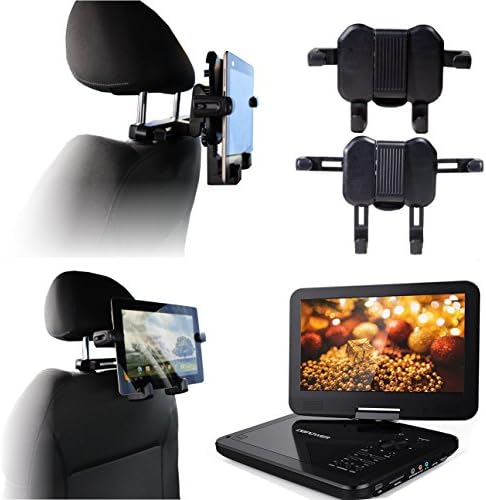 Navitech во преносен ДВД -плеер за автомобили, за одмор/потпирач за глава/држач за глава, компатибилен со SYLVANIA SDVD7040B