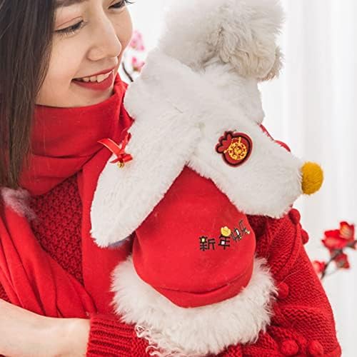 ЛЕПСЈГЦ шамија јака куче Дуксери џемпер зима нова година облека подебели Миленичиња Мачка Пролет Фестивал
