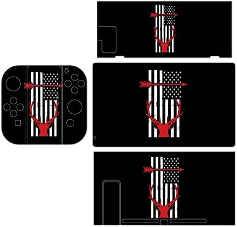 Гроздобер Обединетите држави знаме на пиво лак за лов на налепница убава шема целосна завиткана заштита на кожата за Nintendo Switch за