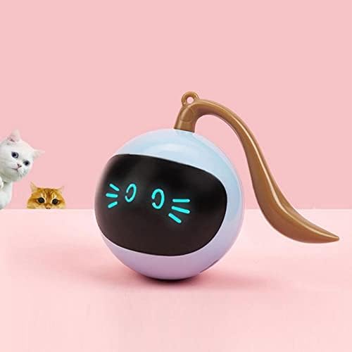 Oallk Автоматска паметна мачка играчка USB интерактивна електрична топка за скокање со самото ротирачки играчки тркалање скокачка топка