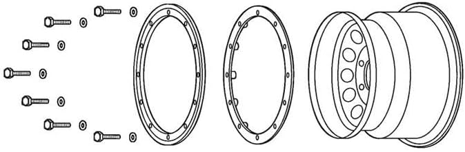 Speedway Motors 15-инчен заварен прстен на Beadlock, само внатрешен прстен, дебелина на прстенот 3/16 ”, ширина на прстенот 1-1/4”,