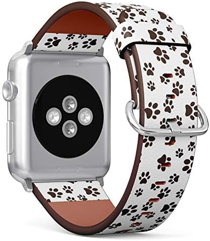 Компатибилен со Apple Watch Iwatch Serie 6,5,4,3,2,1 - Заменска кожна рачна лента за часовници за часовници за нараквица за мажи и