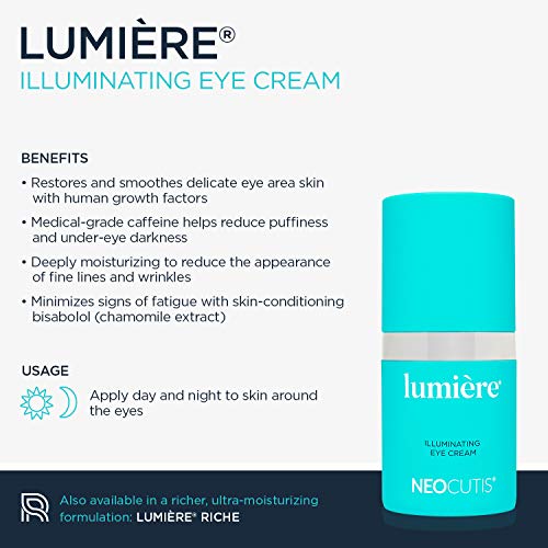Неокутис Лумиер Осветлувачки Крем За Очи | 5 Месечно Снабдување | крем За Очи под Очите за анти-стареење | Минимизира темнина под очите