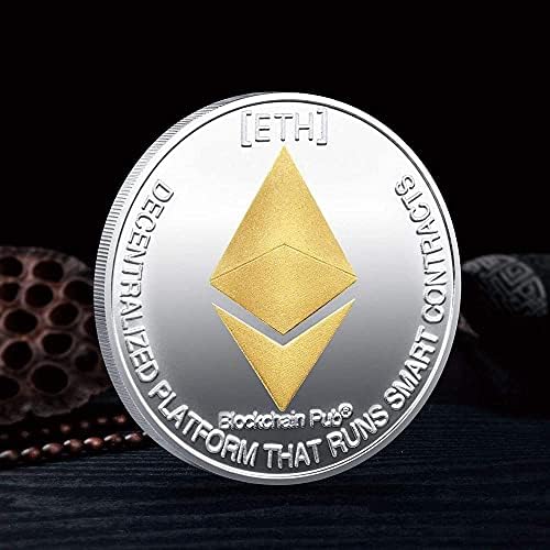1оз Ethereum Комеморативна Монета Позлатена Ethereum Монета Со Ограничено Издание Колекционерска Монета Со Заштитно Куќиште
