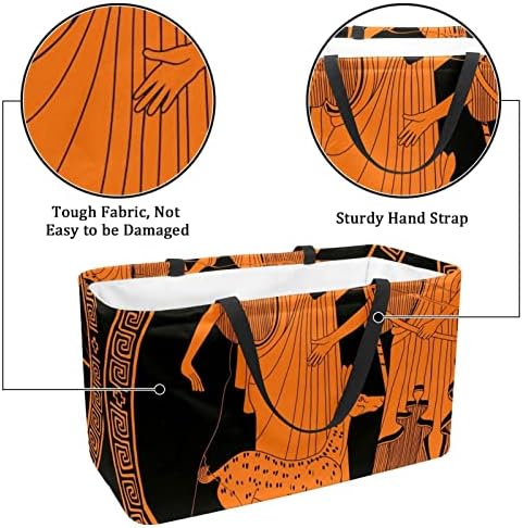 Кошар за еднократно шопинг Антички грчки стил Преносен преклопен пикник намирници кеси за перење алишта за перална торба за торба за