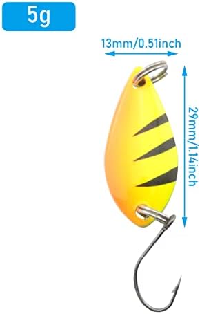 WHYHKJ 12IN1 Риболов лажица мамеј сет шарен 5G метал риболов мамка единечна кука вештачки мамка за леење риболов вртеч тврди мамки за