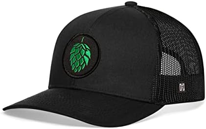 Хека Хопс Печ пиво Камион Хет, мрежа на отворено капа за мажи и жени, прилагодлива капа за бејзбол за пиење, капа за голф, смешна капа
