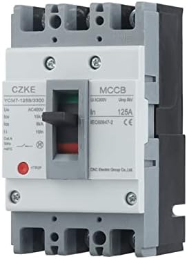 Ezzon YCM7-125S/3300 3P 125A AC400V 15KA MCCB обликуван случај на прекинувач за соларни прекинувачи