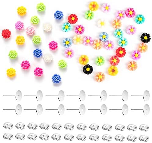 300 Парчиња Комплет За Изработка На Обетки Од Нерѓосувачки Челик-100 парчиња Избрани Столпчиња За Цвеќе во Боја, 100 парчиња Столпчиња за Обетки,