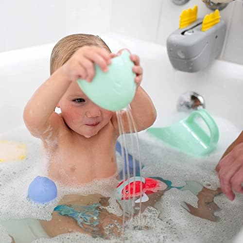 Чистење на д-р Браун Дино-мека бебе бања Слип и чаша за плакнење за бања со дино-истурање, 0M+, БПА бесплатно, овластена пластична неутрална