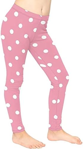 Долјус Девојки Нозе Половината Пораст Тесни Активни Хеланки Со Розова Печатење, Тинејџерки Девојки Јога Панталони За Тренингот Танц Трчање