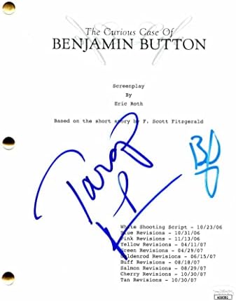 Тараџи П Хенсон и Бред Пит го потпишаа автограмот iousубопитниот случај на Бенџамин Батон целосна филмска скрипта w/ James James