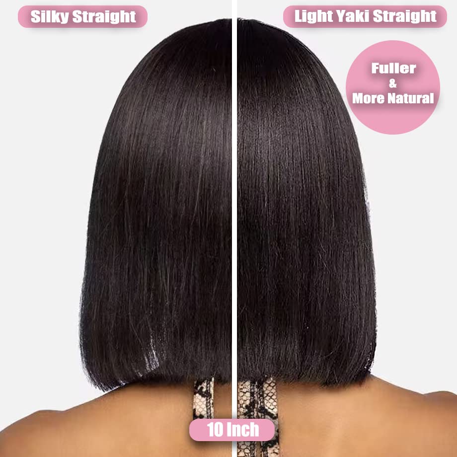 Савасана боб перики шишки човечка коса кратки перики за црни жени перика со шишки перики за црни жени човечка коса 10лнч светло